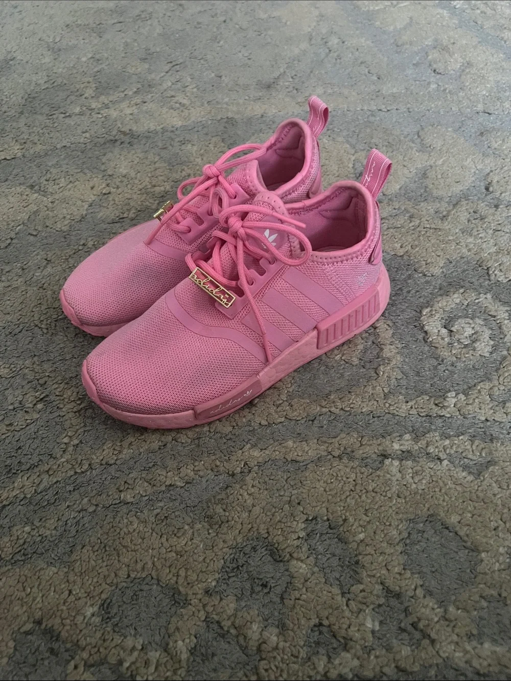 adidas Kids Pink Mesh Athletic Sneakers